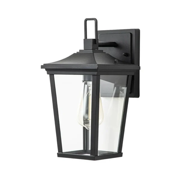 IP20 Clear Glass Lantern Outdoor Wall Sconce - Image 2